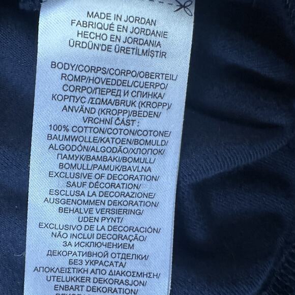 LRL Ralph Lauren Equestrian Women's Medium Shirt Long Sleeve Top Navy‎ Suede 3X - Picture 9 of 9